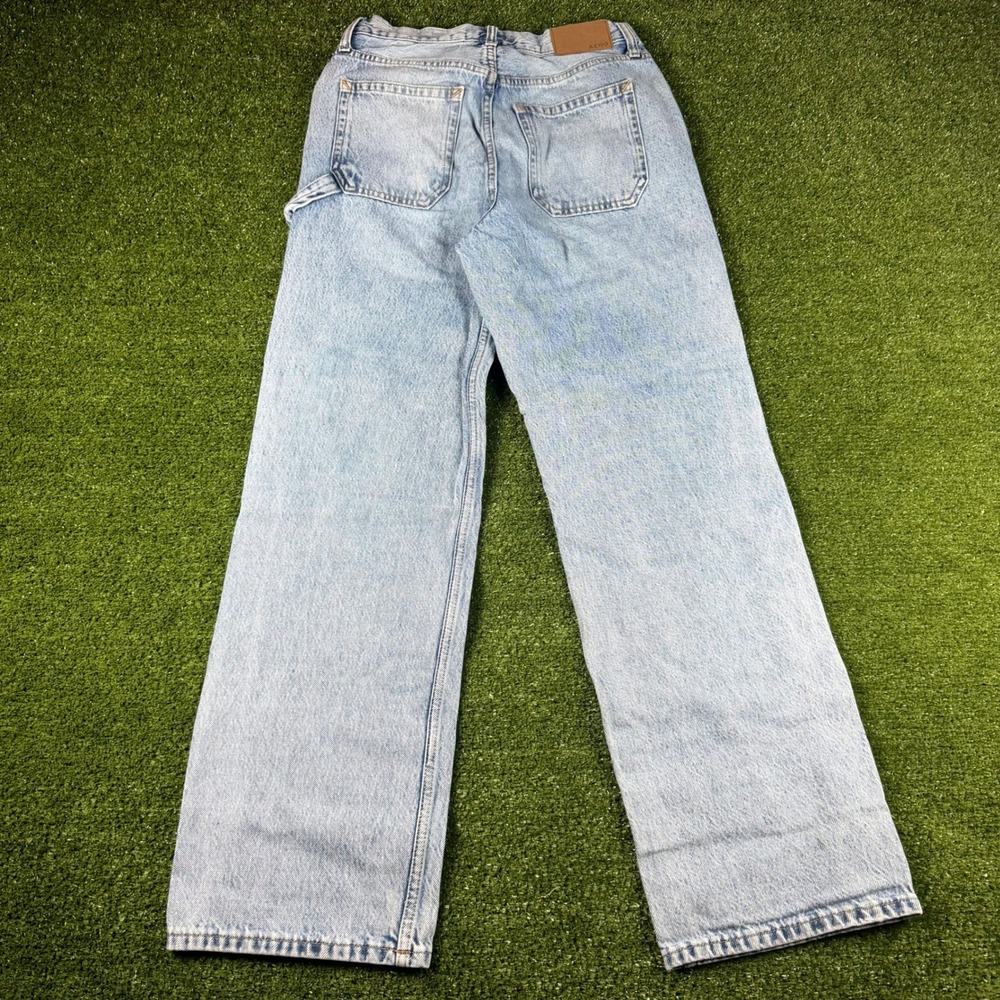 Aeropostale 90s Baggy Carpenter Jeans Light Wash Wide Leg Womens 2 Reg 0740